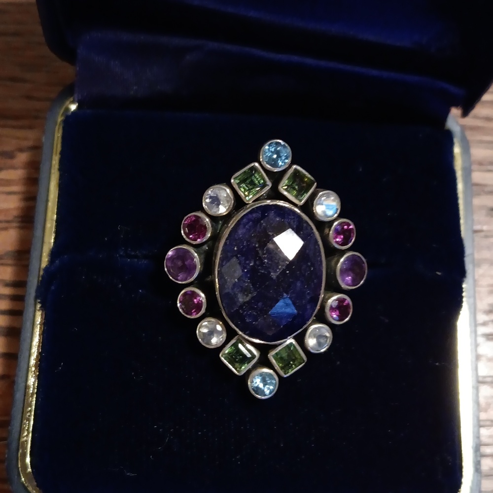 LAPIS AND GEMSTONE NICKY BUTLER GEMSTONE RING